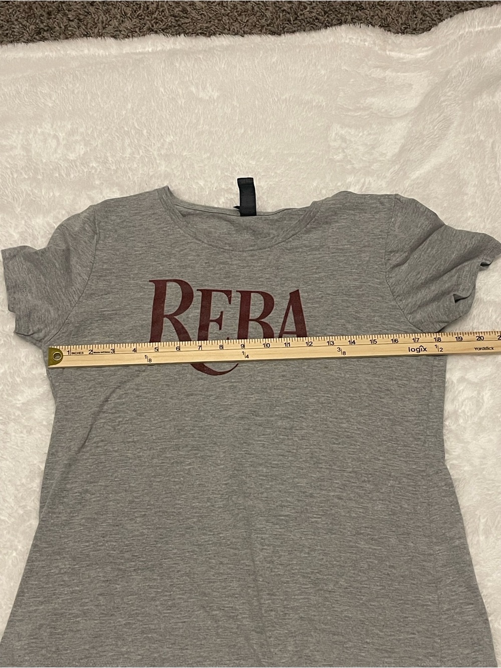 Gildan Gray Short-Sleeve Tee with Red REBA Graphic - Picture 10 of 12